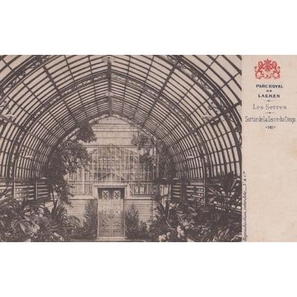 Parc Royal De Laeken Les Serres Serre Du Congo Antique Postcard