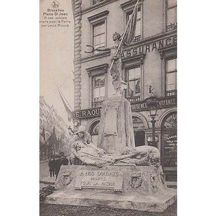 Place St Jean Monument Bruxelles Antique Belgium Postcard