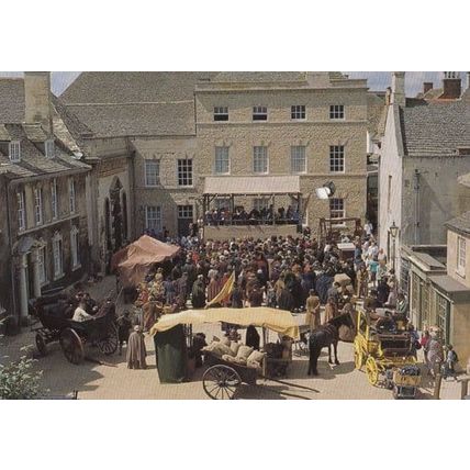 Filming at Hustings Market Middlemarch TV Show Stamford Lincolnshire Postcard