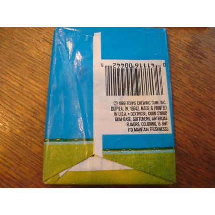 1986 Topps, 3-Sealed Packs, SNOTTY SIGNS STICKERS,