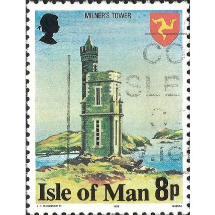 ISLE OF MAN, Milner's Tower, green 1975, 8p, #4