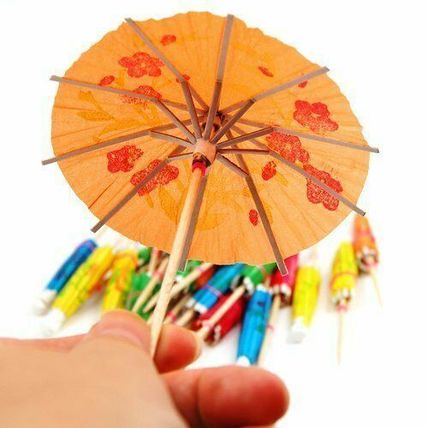 30pc Cocktail Party Umbrellas Cocktails Drink Drinking Colourful Parasol Stick
