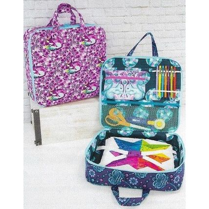 Sew Sweetness Quilts Pattern #140 Amethyst Project Bag 14x13x3” ©2017