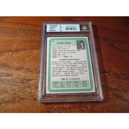 1981 Donruss, Graded Near Mint 8, HUBERT GREEN, PGA Tour