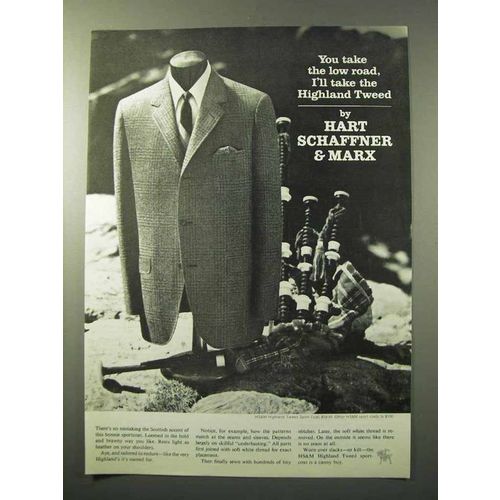 1964 Hart Schaffner & Marx Highland Tweed Ad - Low Road