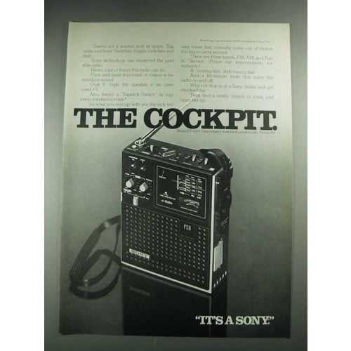 1975 Sony Model ICF-5500 Radio Ad - The Cockpit