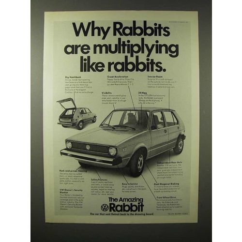 1975 Volkswagen Rabbit Car Ad - Multiplying