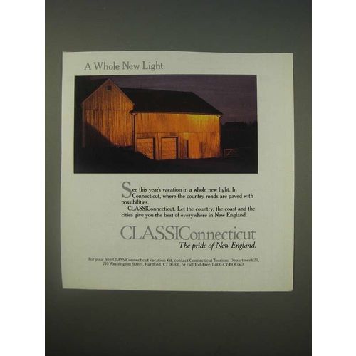 1989 Connecticut Tourism Ad - A whole new light