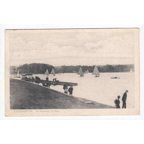 A Race the Reservoir Edgbaston Postcard 1913 Warwickshire Peacock Brand Series
