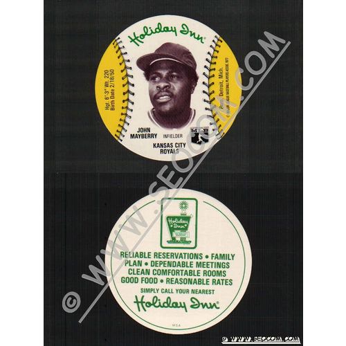 Sport Baseball Discs Name: Mayberry, John Infielder Kansas City Royals~532