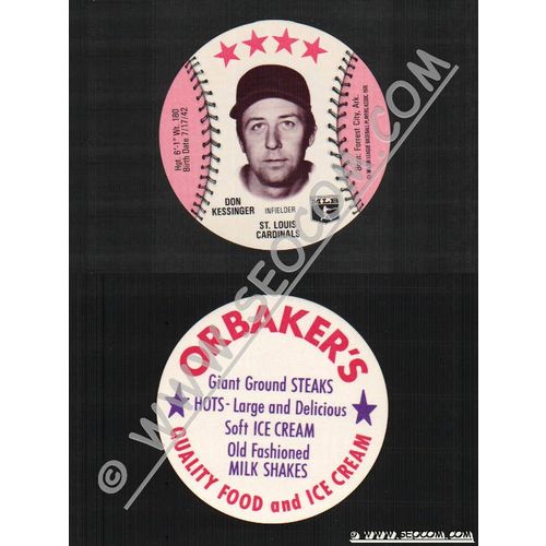 Sport Baseball Discs Name: Kessinger, Don Infielder St Louis Cardinals~546