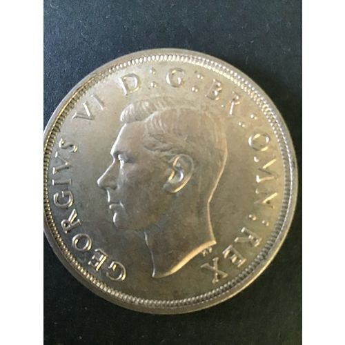 1937 GEORGE VI SILVER CROWN. (2)