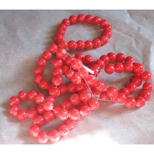 Coral Glass Beads 8mm 100 Beads Crafting Sewing