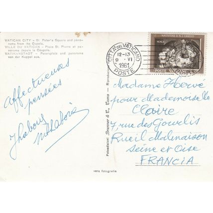 Roma Piazza S Pietro Italy Postcard posted 1961 VGC