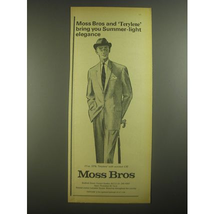 1967 Moss Bros. Fashion Ad - Moss Bros and Terylene bring you Summer-Light