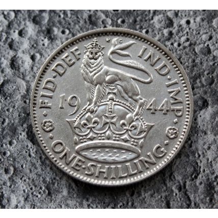 1944 George VI 50% Silver Shilling 1/- British English