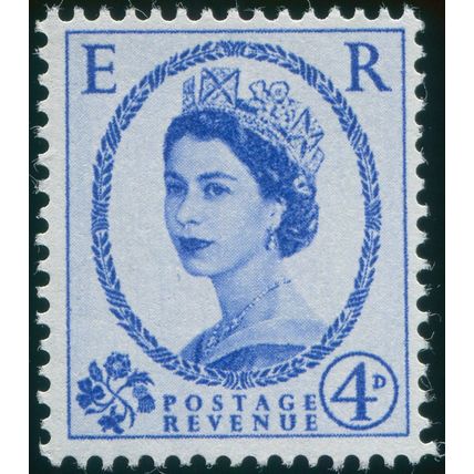 Great Britain 1955 4d ultramarine SG 546 unused