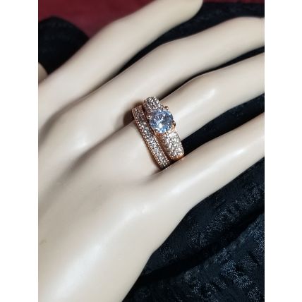 Iris Wedding Band 18K Rose Gold AAA CZ Eternity