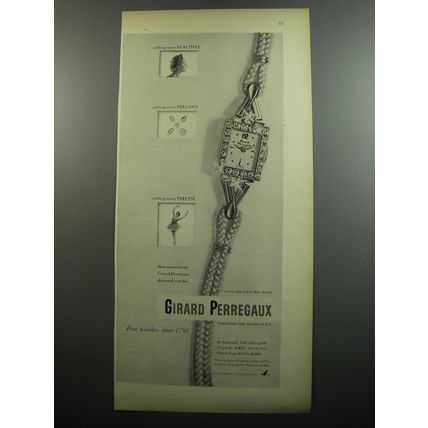 1952 Girard Perregaux Watches Ad - Nothing more beautiful