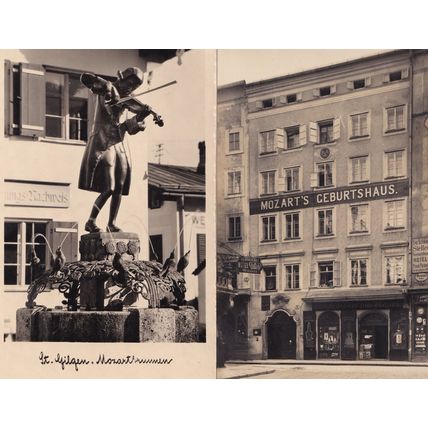 Mozarts Geburtshaus Austria Salzburg Antique 2x Postcard