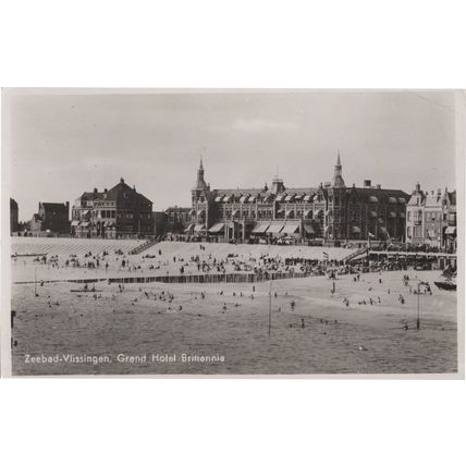 Vlissingen Grand Hotel Britannia Holland Old Postcard