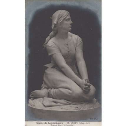 Joan Of Arc Statue Luxembourg Museum Antique Postcard