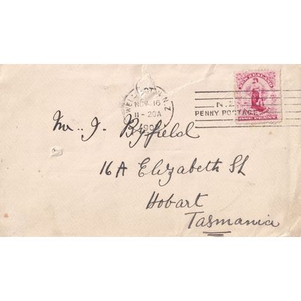 Robertson Machine Wellington Antique New Zealand Penny Post Advertising Frank
