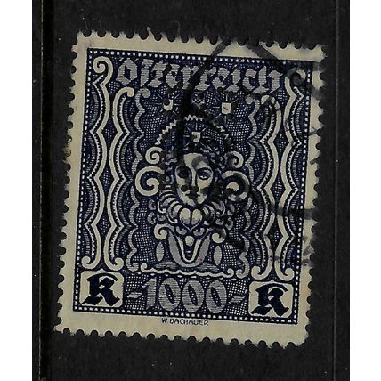AUSTRIA 1922 1000K VIOLET SG 505 FINE USED