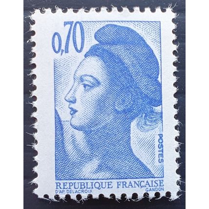 FRANCE: 1982 Liberty 70c blue: SG2452 MNH