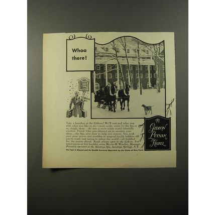 1954 Gideon Putnam Hotel Ad - Whoa there!
