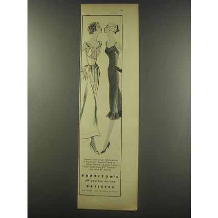 1956 Barbizon Sorrento Slip and Amie Gown Advertisement