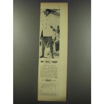 1956 Wallachs Fashion Ad - The Terry Toggle