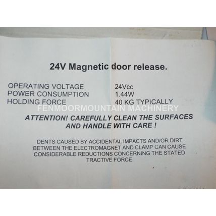 Seton Fulleon FSMD/024/40/W Wall Mounted Magnetic Door Release 24V DC unused