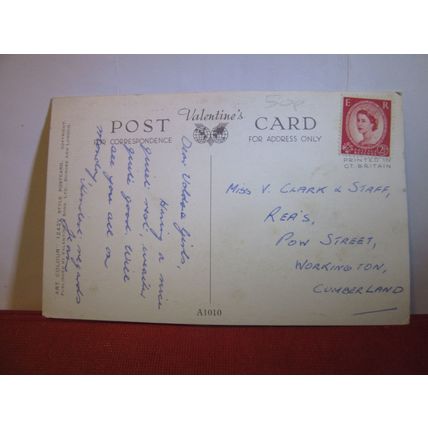UNIVERSITY & CAMERONIANS MEMORIAL, GLASGOW used postcard 1960s Buchanan tartan =