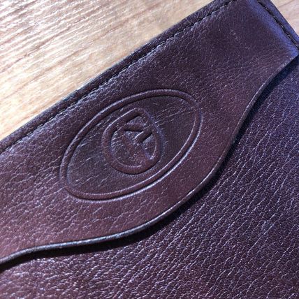 Nazareno GABRIELLI Brown Leather Pouch For Note Pad Or Phone Case Protector