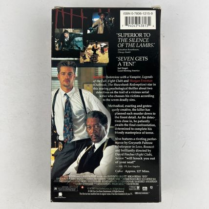 Seven VHS Video Tape Brad Pitt Morgan Freeman Thriller