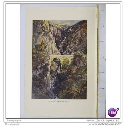 THE GOAT'S LEAP, LE VIGAN, CEVENNES, FRANCE, Book Illustration, c1907