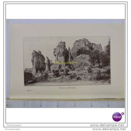 GROUP AT MOUREZE, CEVENNES, FRANCE, Book Illustration, c1907