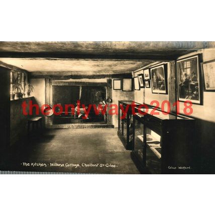 Kitchen, Miltons Cottage, Chalfont St Giles, Bucks, Coles Postcard,1920s?