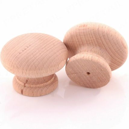 SOLID WOOD FURNITURE KNOB RANGE 25/30/35/50mm Small-Large Furniture Pull Handles