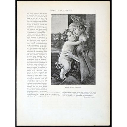 MADONNA AND CHILD 1893 Sandro Botticelli PRINT
