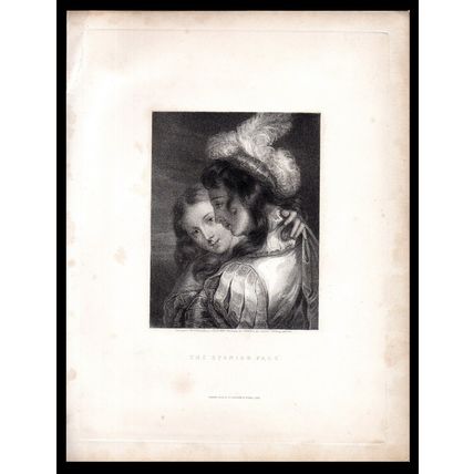 SPANISH PAGE 1836 Thomas Woolnoth - Bartolomé Esteban Murillo ENGRAVING