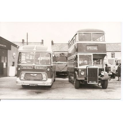 Black & White Photograph of Exeter Corporation Transport - HFJ 142