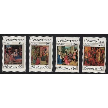 St. Lucia Christmas Paintings 4v 1981 MNH SG#602-605