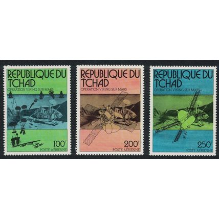 Chad Space Viking Mission To Mars 3v Airmail 1976 MNH SG#455-457