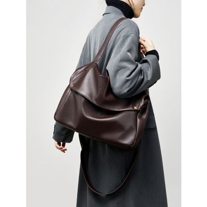 Genuine Leather Women Top Handle Shoulder Handbags Brown