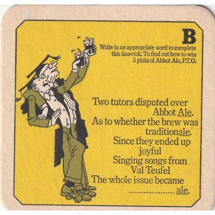 BEER MAT - GREENE KING BREWERY - THE ALE GAME - (Cat No 055) - (1977)