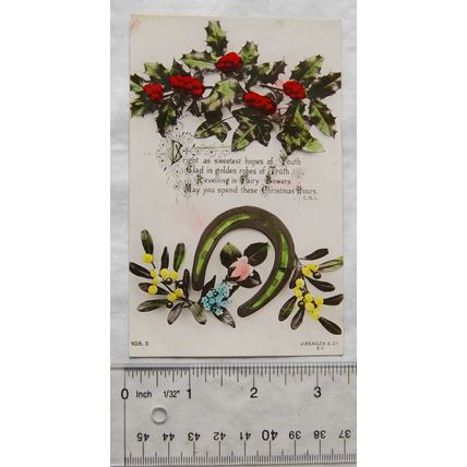 vintage postcard Christmas Hours