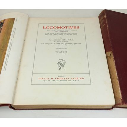 Locomotives Vol One and Two 1 &2 by A.M. Bell. Hardback books Railway Train 1936