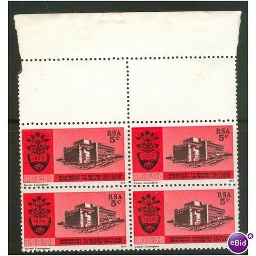 South Africa 1974 - SG 346 - British Settlers Monument x4 MNH
